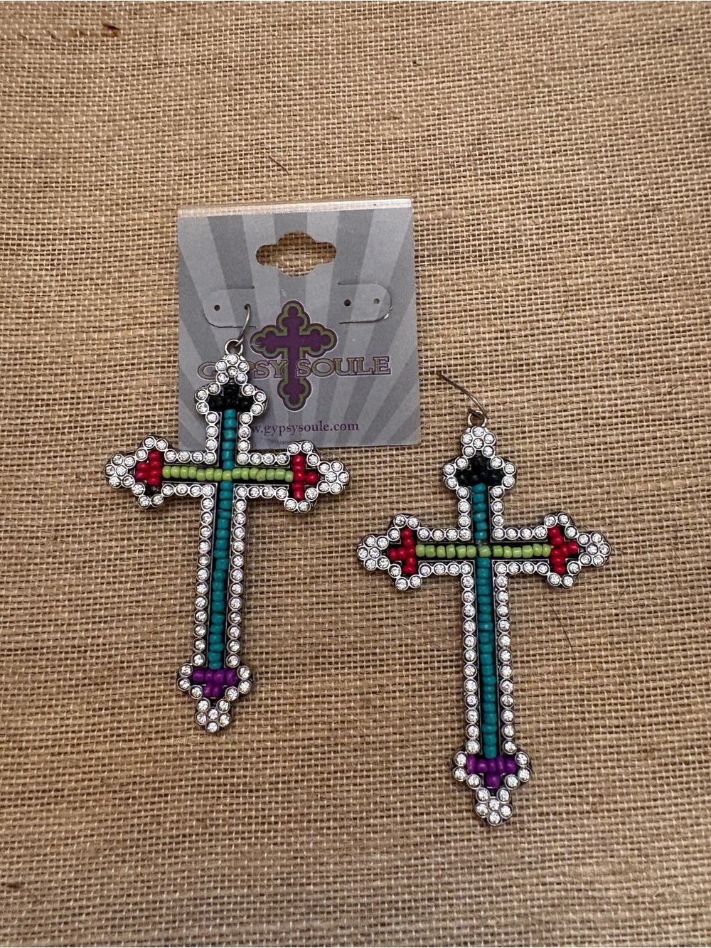 New Gypsy Soule Large dangle cross earrings